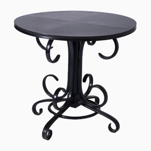 Art Deco Italian Black Round Dining Table, 1910s-RCE-1786456