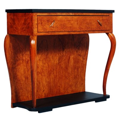 Art Deco Italian Blonde Walnut Console Table from Gaetano Borsani, 1920s-NJV-749305