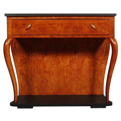 Art Deco Italian Blonde Walnut Console Table from Gaetano Borsani, 1920s-NJV-749305