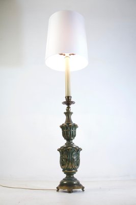 Art Deco Italian Bronze and Ceramic Floor Lamp, 1930s-FO-1369666