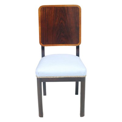 Art Deco Italian Light Blue Side Chair by Osvaldo Borsani for Atelier Borsani Varedo, 1930s-NJV-828667