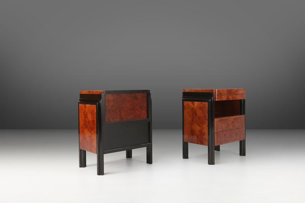 Art Deco Italian Nightstands, 1930s, Set of 2-YSY-1822029