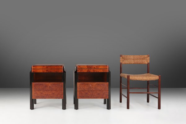 Art Deco Italian Nightstands, 1930s, Set of 2-YSY-1822029