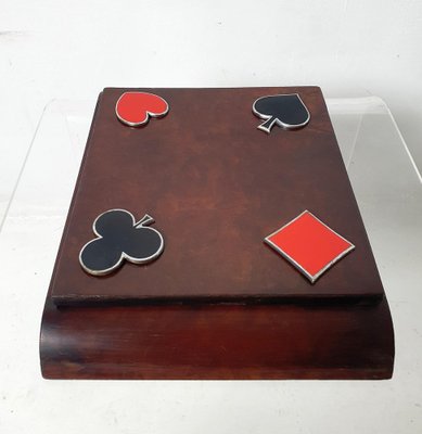 Art Deco Italian Playing Card Box, 1930s-FO-1752014