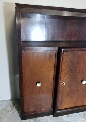 Art Deco Italian Walnut Cabinet with Doors-QRS-1284102