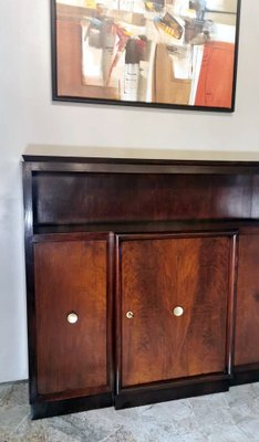 Art Deco Italian Walnut Cabinet with Doors-QRS-1284102