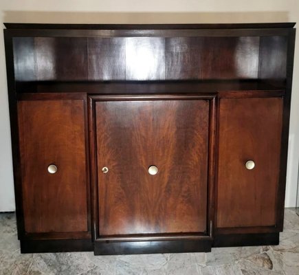 Art Deco Italian Walnut Cabinet with Doors-QRS-1284102