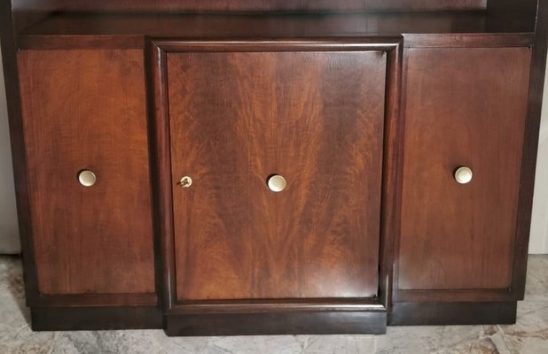 Art Deco Italian Walnut Cabinet with Doors-QRS-1284102