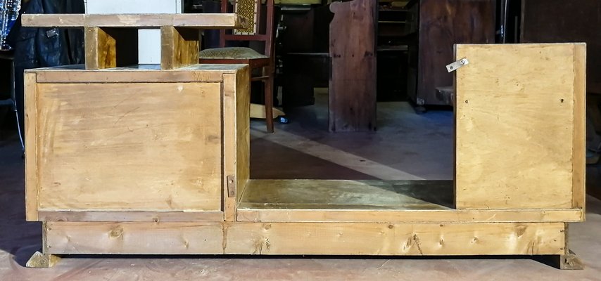 Art Deco Italian Walnut Dressing Table, 1920s-RAQ-628130