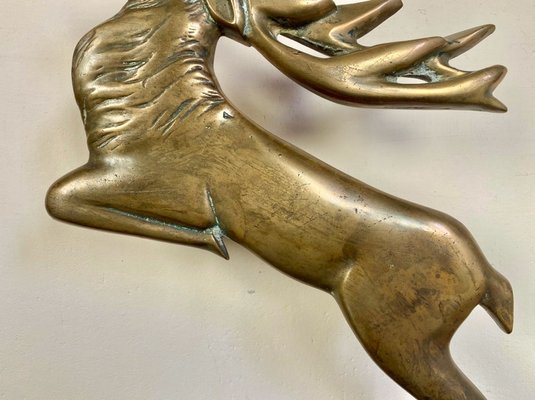 Art Deco Jumping Deer in Bronze, 1920s-WZZ-1766066