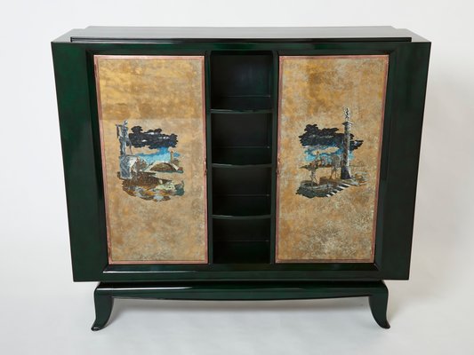 Art Deco Lacquered Cabinet by René Drouet and Pierre Adrien, 1938-YJA-1383447