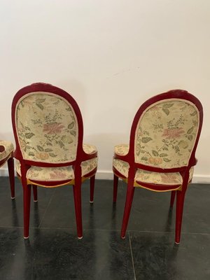 Art Deco Lacquered Tea Chairs, Set of 4-IJR-1186525