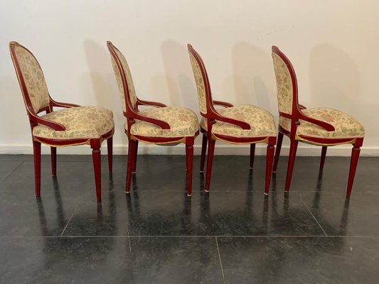 Art Deco Lacquered Tea Chairs, Set of 4-IJR-1186525