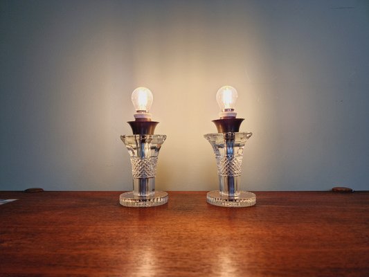 Art Deco Lamps from Val Saint Lambert, 1930s, Set of 2-FAX-1817889