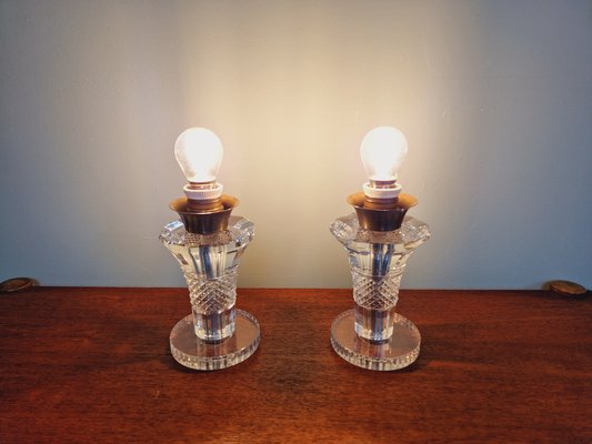 Art Deco Lamps from Val Saint Lambert, 1930s, Set of 2-FAX-1817889