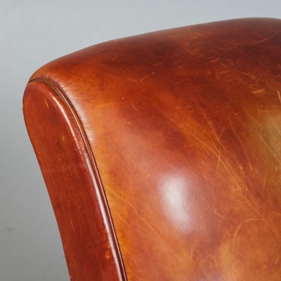 Art Deco Leather Club Armchair, France, 1930s-XHV-1813834