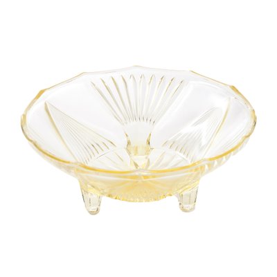 Art Deco Lemon-Yellow Glass Bowl, 1930s-FSD-1195797