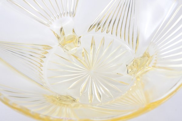 Art Deco Lemon-Yellow Glass Bowl, 1930s-FSD-1195797