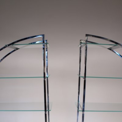 Art Deco Library in Steel and Glass, Set of 2-VJY-2018255