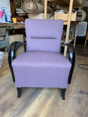 Art Deco Lilac Armchair, 1920s-OXJ-1757817