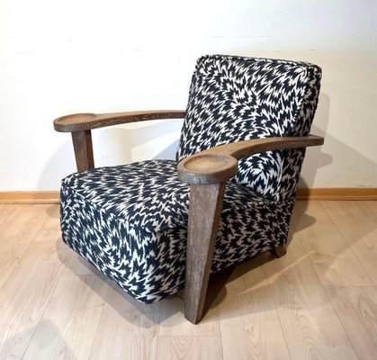 Art Deco Limed Oak Club Chair from De Coene, Belgium, 1930s-NNB-1757278