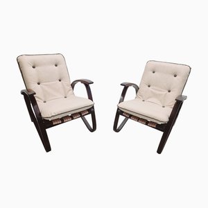 Art Deco Lounge Chairs attributed to Jan Vanek, Former Czechoslovakia, 1920s, Set of 2-SAK-1772486