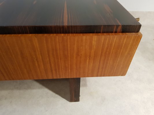 Art Deco Macassar Ebony and Palm Veneer Coffee Table, 1940s-DOA-573149