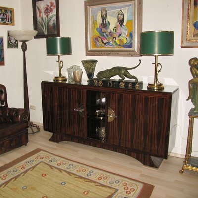 Art Deco Macassar Sideboard, 1930s-YGE-801899