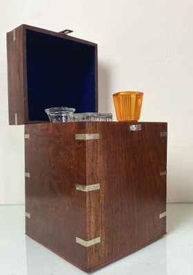 Art Deco Mahogany & Chrome Decanter Box, 1930-WZZ-1240660