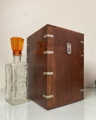 Art Deco Mahogany & Chrome Decanter Box, 1930-WZZ-1240660