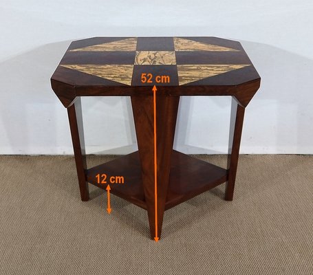 Art Deco Mahogany Side Table, 1940s-RVK-1282710