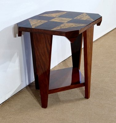 Art Deco Mahogany Side Table, 1940s-RVK-1282710