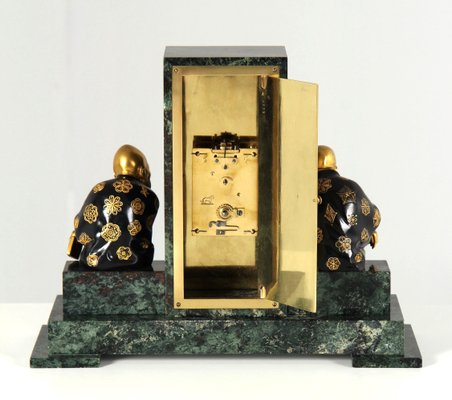 Art Deco Mantel Clock with Chinoiserie, 1920s-ZLE-2035036