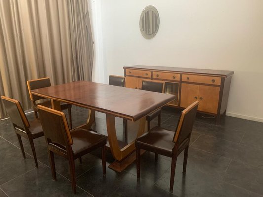 Art Deco Maple & Elm Sideboard, 1940s-IJR-842595