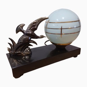 Art Deco Marble and Regulating Night Light, 1930s-ZQS-1742155