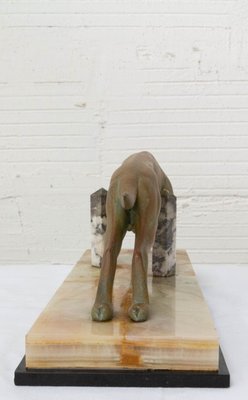 Art Deco Marble Spelter Greyhound, France, 1930s-RIU-1078180