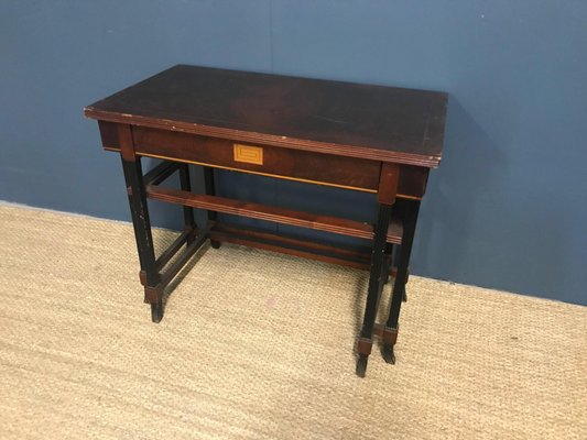 Art Deco Marquetry Console Table-HLV-1428611