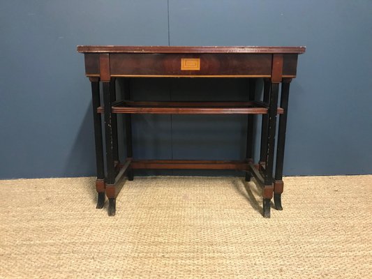 Art Deco Marquetry Console Table-HLV-1428611