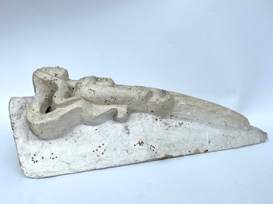 Art Deco Mermaid Sculpture, 1920s, Plaster-QKG-1368262