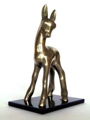 Art Deco Metal Fawn Figure, 1920s-GKB-796299