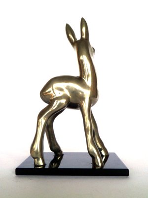 Art Deco Metal Fawn Figure, 1920s-GKB-796299