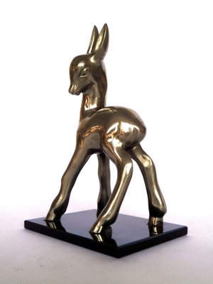 Art Deco Metal Fawn Figure, 1920s-GKB-796299