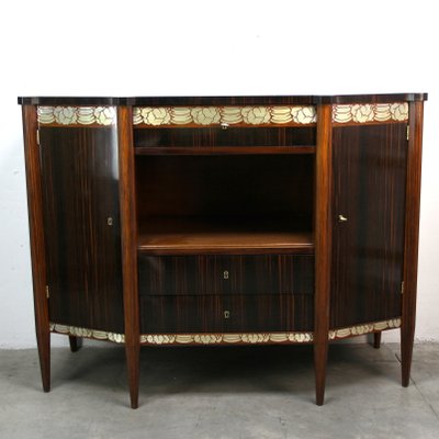 Art Decó Metal Marquetry Sideboard, 1920s-NE-1417450