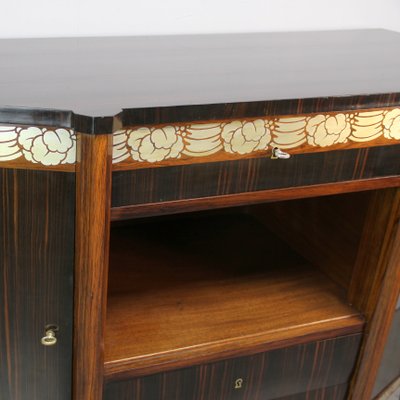 Art Decó Metal Marquetry Sideboard, 1920s-NE-1417450