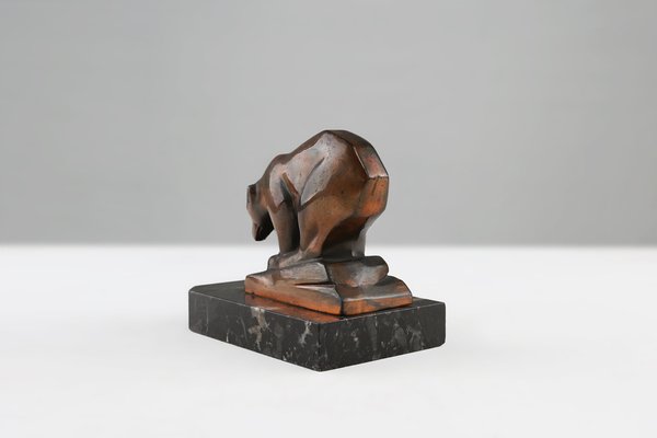 Art Deco Metal Polar Bear, 1930-YSY-1787375