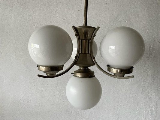 Art Deco Metallic and Silver Ceiling Lamp, Germany, 1940s-RDS-1418625