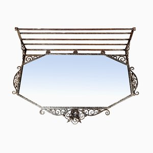 Art Deco Mirror and Wrought Iron Shelf-AWH-1004557