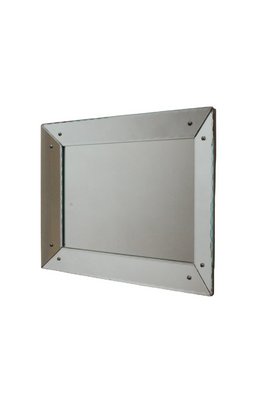 Art Deco Mirror with Scalloped Edges-PLT-1385453