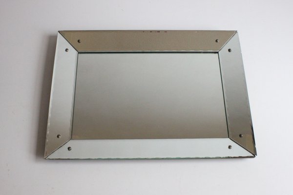 Art Deco Mirror with Scalloped Edges-PLT-1385453