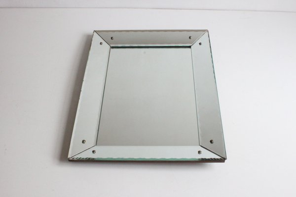 Art Deco Mirror with Scalloped Edges-PLT-1385453